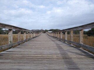 Fototapeta premium wooden bridge over the river