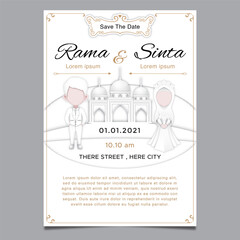 papercut theme wedding invitations





