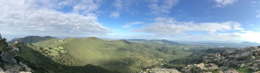 Fototapeta na wymiar panoramic view at lu capparoni, argentiera, sardinia, italy