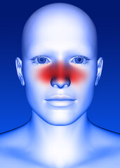 White Human Face - 3D