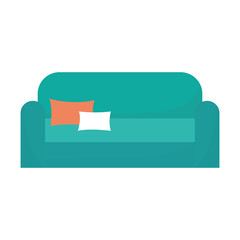 sofa with a green color