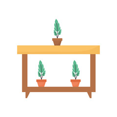 furniture with plants in it
