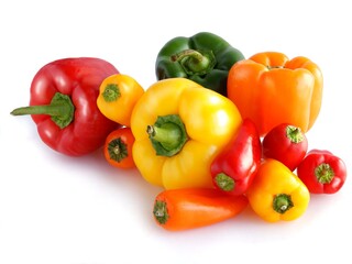 multicolor sweet peppers for eating,cooking or as frozen preserve