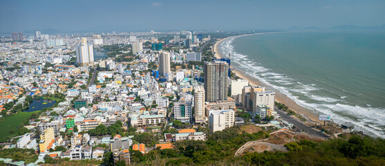 Obraz na płótnie Canvas Saigon panorama from the hill in the summer