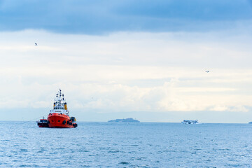 Fototapeta premium Boat on the sea