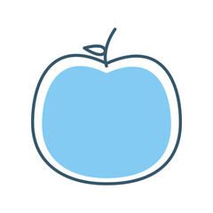 apple with a blue color