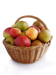 multicolor tasty appples as wholesome fruits close up