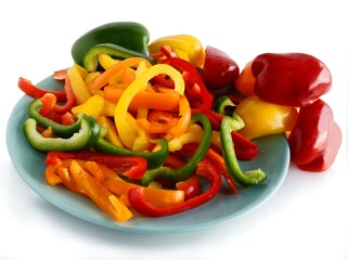 multicolor sweet peppers for eating,cooking or as frozen preserve