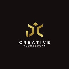 initial letter p and c logo design with modern concept. icons for business Premium Vector. part 1