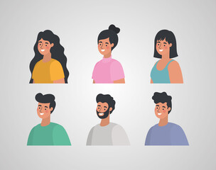 bundle of person icons on a gray background