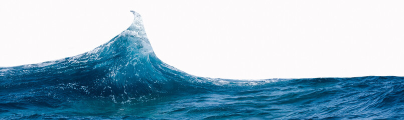 blue water wave  with white background
