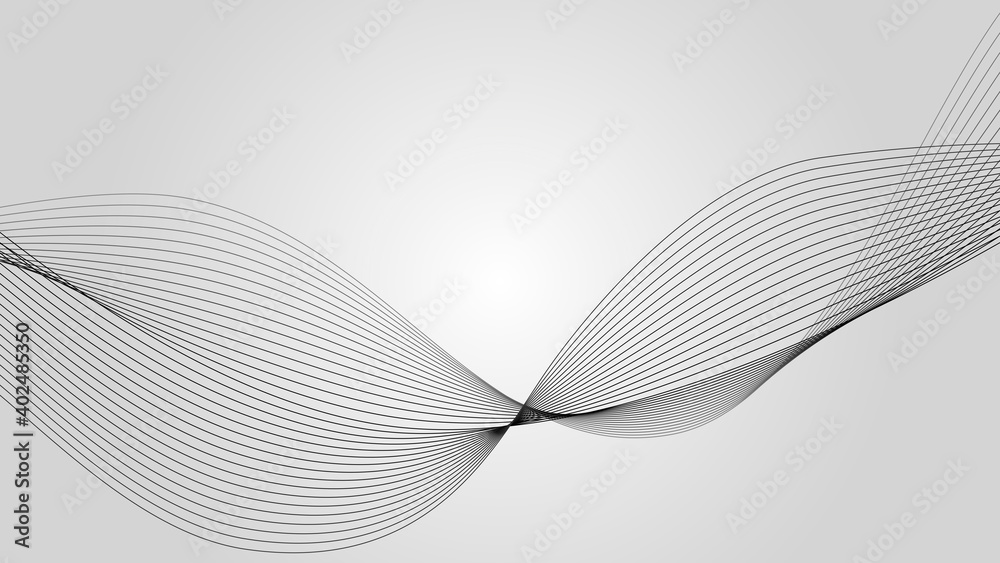 Aufkleber Abstract background with gray halftones.Vector dynamic wave. EPS 10