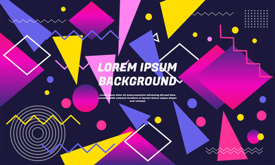 stock vector abstract background geometric gradient polygon style retro