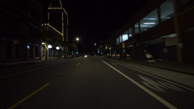 San Francisco Driving Plate FIsherman's Wharf 01 North Point St at Larkin St at Night California USA