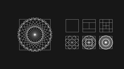 Abstract geometric design tutorial (dark/minimal)