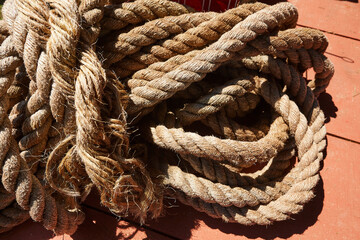 Bundle of Rope with Frayed End, Wide View