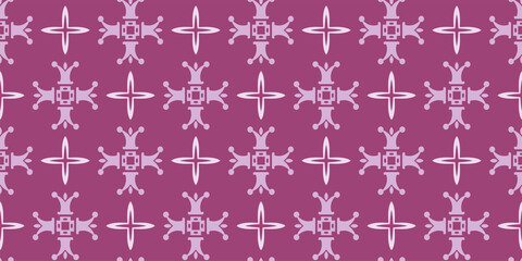 Decorative background pattern, monochrome purple shades, seamless wallpaper texture. Retro