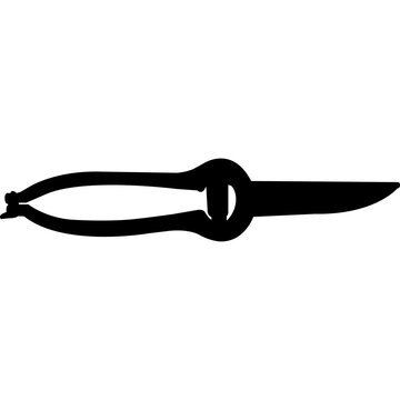 black knife tool silhouette clip art preview