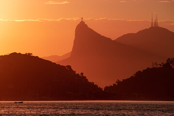 sunset over the mountains