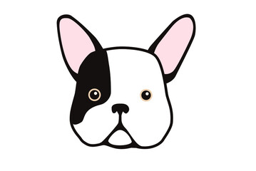 パイド柄のフレンチブルドッグのイラスト