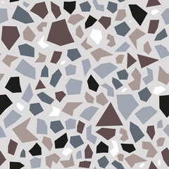 Design Interior Decor. Vector terrazzo texture. Modern surface abstract seamless pattern..