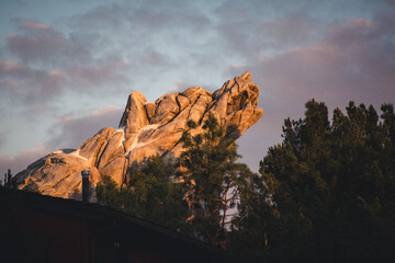 sunset in the mountains