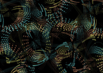 	
oil painted geometric pattern	
