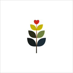 logo leaft flower life healty beautiful icon templet vector natural 