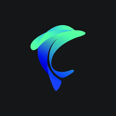 logo shark animal sea ocean wild fish templet vector icon 