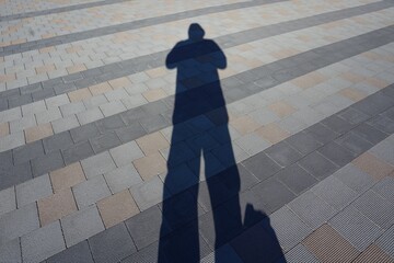 silhouette of a standing man