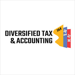 Fototapeta premium Tax and accounting logo design. Suitable for company logos and brand logos