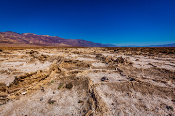 Fototapeta na wymiar Devil's golf course in Death Valley National Park