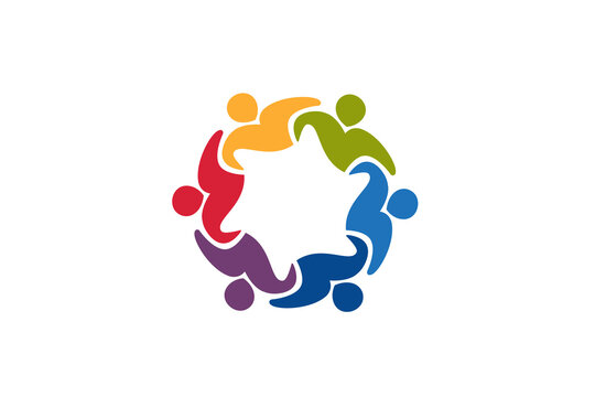 Logo teamwork unity 6 people