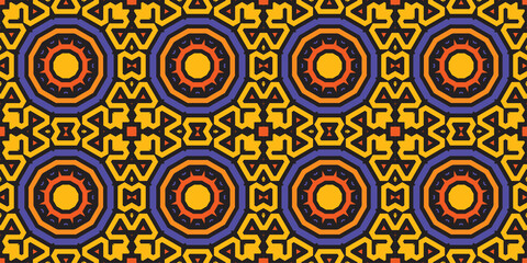 Decorative seamless pattern background with motif Premium Vector