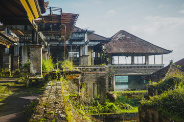Abandoned hotel on Bali island in Indonesia