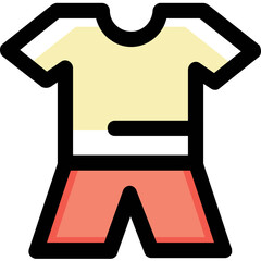 Boys summer fashionable dress icon. Vector illustration of clothes for children