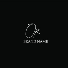 Fototapeta premium Initial OR beauty monogram and elegant logo design