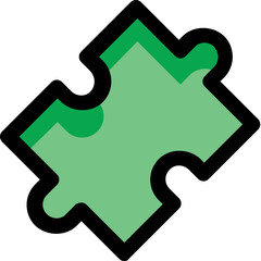 Puzzle piece strategy symbol icon. Jigsaw game vector illustration