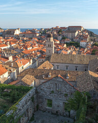 Fototapeta na wymiar [Croatia] Overlooking the Old Town from Fort Minčeta, within the Dubrovnik City Walls.