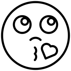 Obraz premium Kiss Emoji