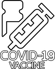 Obraz premium Coronavirus Covid-19 Vaccine icon design