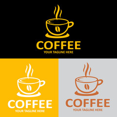 cup of coffee with beans