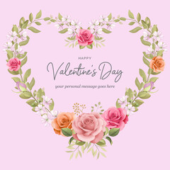 Happy valentine's day greeting card design