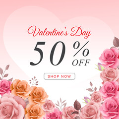 Minimalist valentine's day sale design