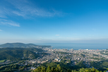 小樽天狗山から見る小樽市街の風景