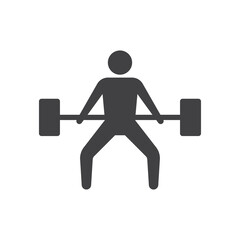 Weightlifting icon design template vector isolated illustration