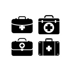 First aid kit icon design template vector isolated illustration