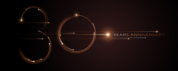 30 years anniversary vector icon, logo. Graphic design element