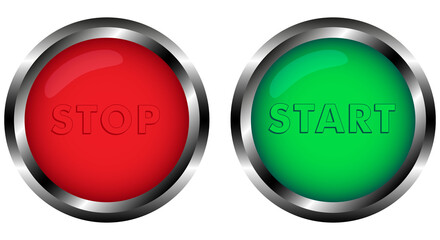 Stop and Start Button, 
icon for industry, company and business