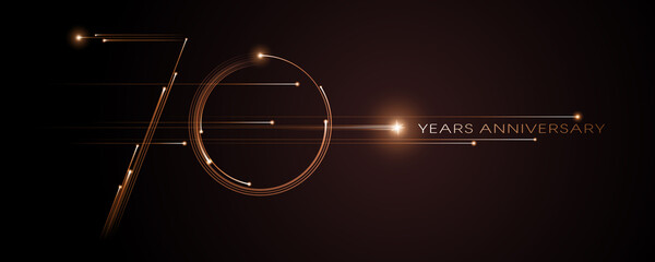 70 years anniversary vector icon, logo. Graphic design element